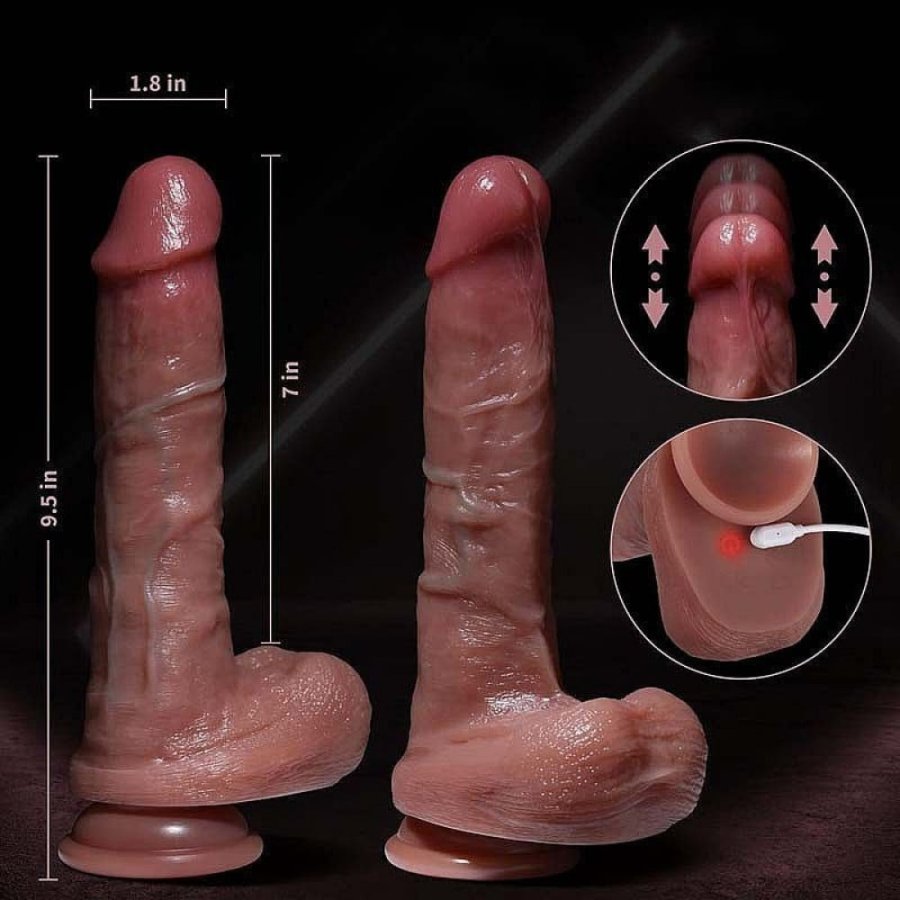 Foto do produto Mr Paul: Pênis 20 x 4cm em Silicone Macio Vai e Vem + Vibração