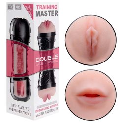 Masturbador Discreto Duplo Vagina e Boca