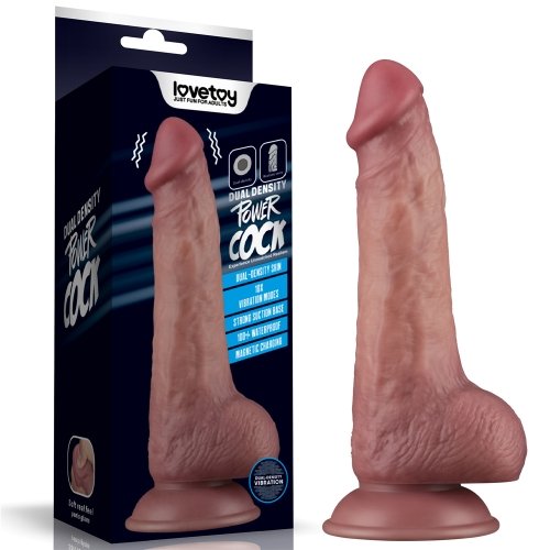 Foto do produto Pênis Dupla Camada com Vibro e Ventosa 20x4,5cm - Recarregável