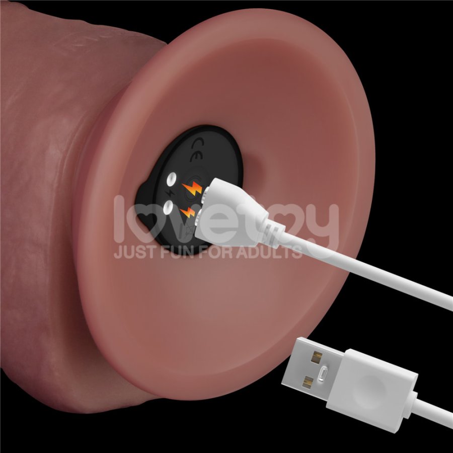 Foto do produto Pênis Dupla Camada com Vibro e Ventosa 20x4,5cm - Recarregável