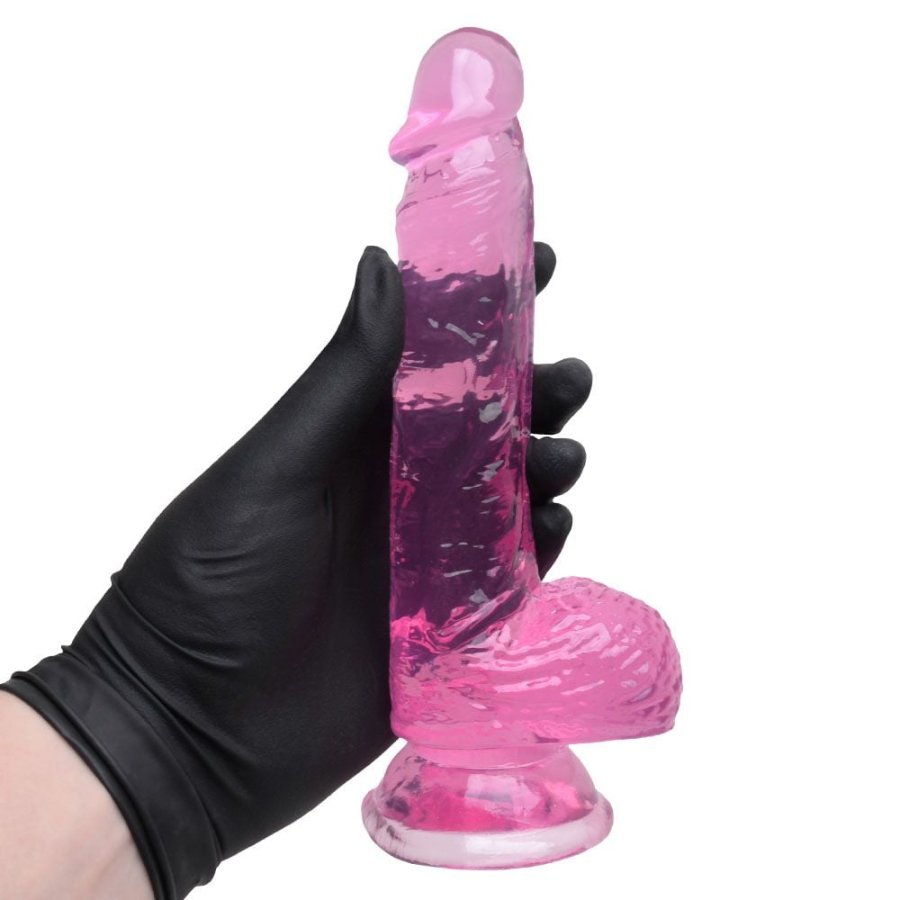 Foto do produto Penis Rosa em Silicone Transparente 18 x 3,8cm