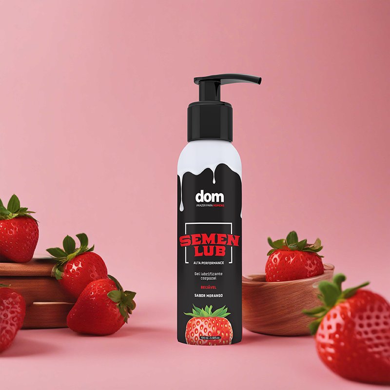 Foto do produto Kit Morango Safado: Prótese que Ejacula + Semen Lub Morango