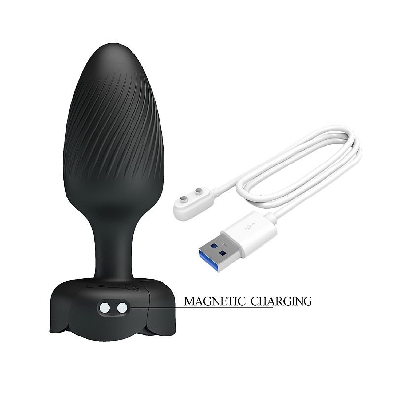 Foto do produto Plug Anal com Vibro e Led Giratório - Recarregável