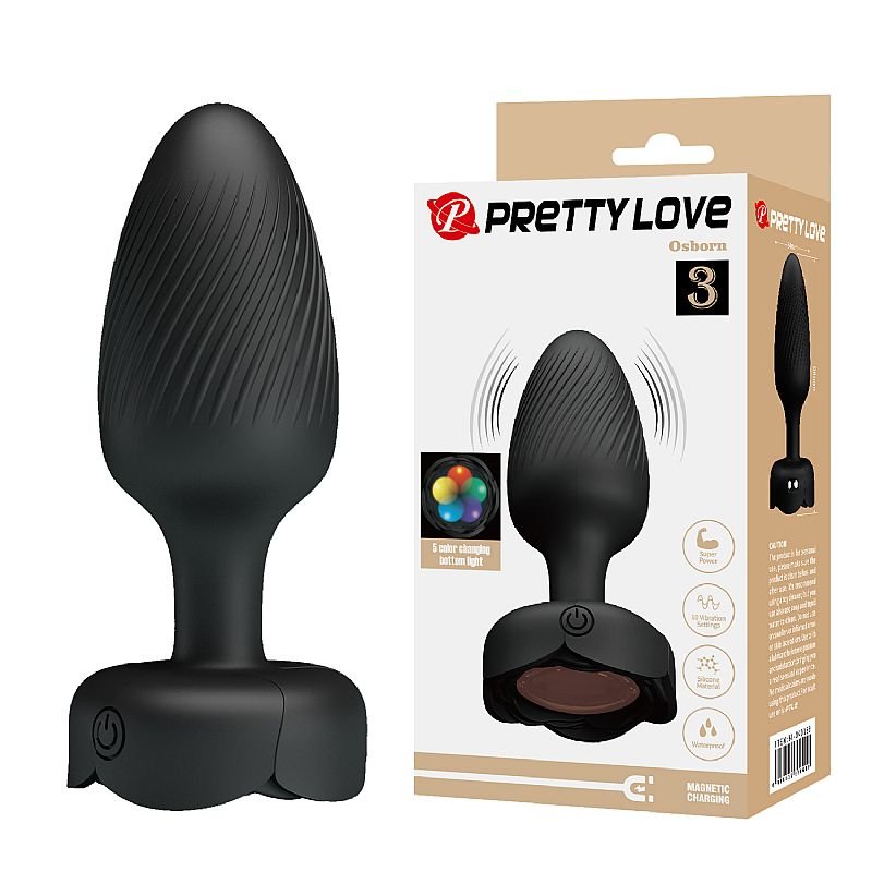 Foto do produto Plug Anal com Vibro e Led Giratório - Recarregável