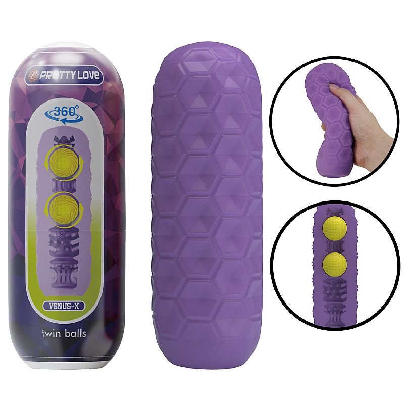 Foto do produto Vênus X : Masturbador Soft com 2 Bolas Massageadoras