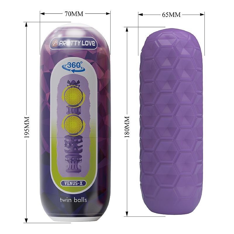 Foto do produto Vênus X : Masturbador Soft com 2 Bolas Massageadoras