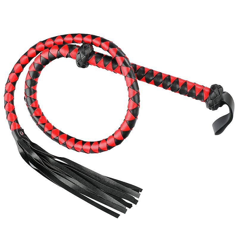 Foto do produto Chicote Longo Preto e Vermelho 143cm