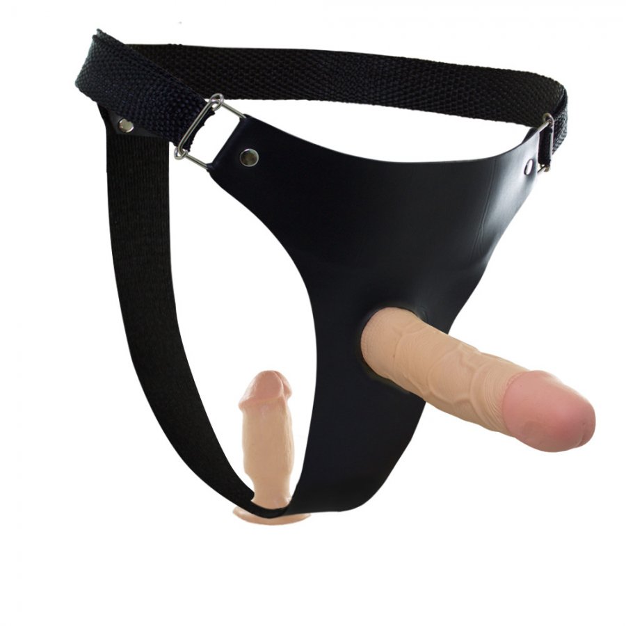 Foto do produto Strap On em Couro Sintético com Pênis e Plug