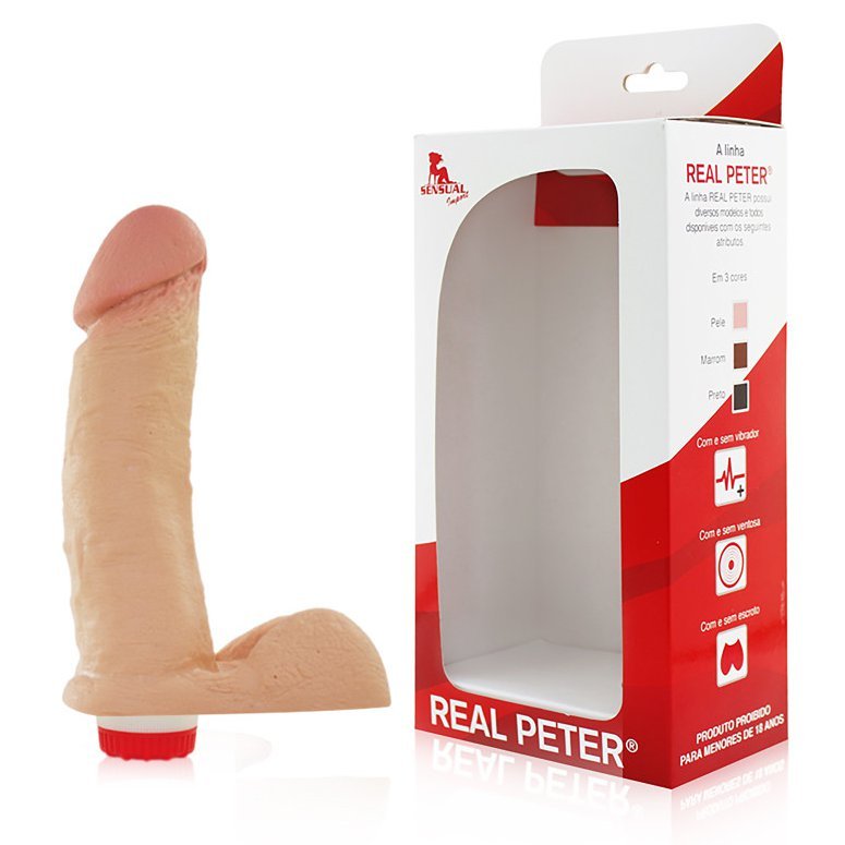 Foto do produto Pênis com Vibro Peter Ideal 19x4cm