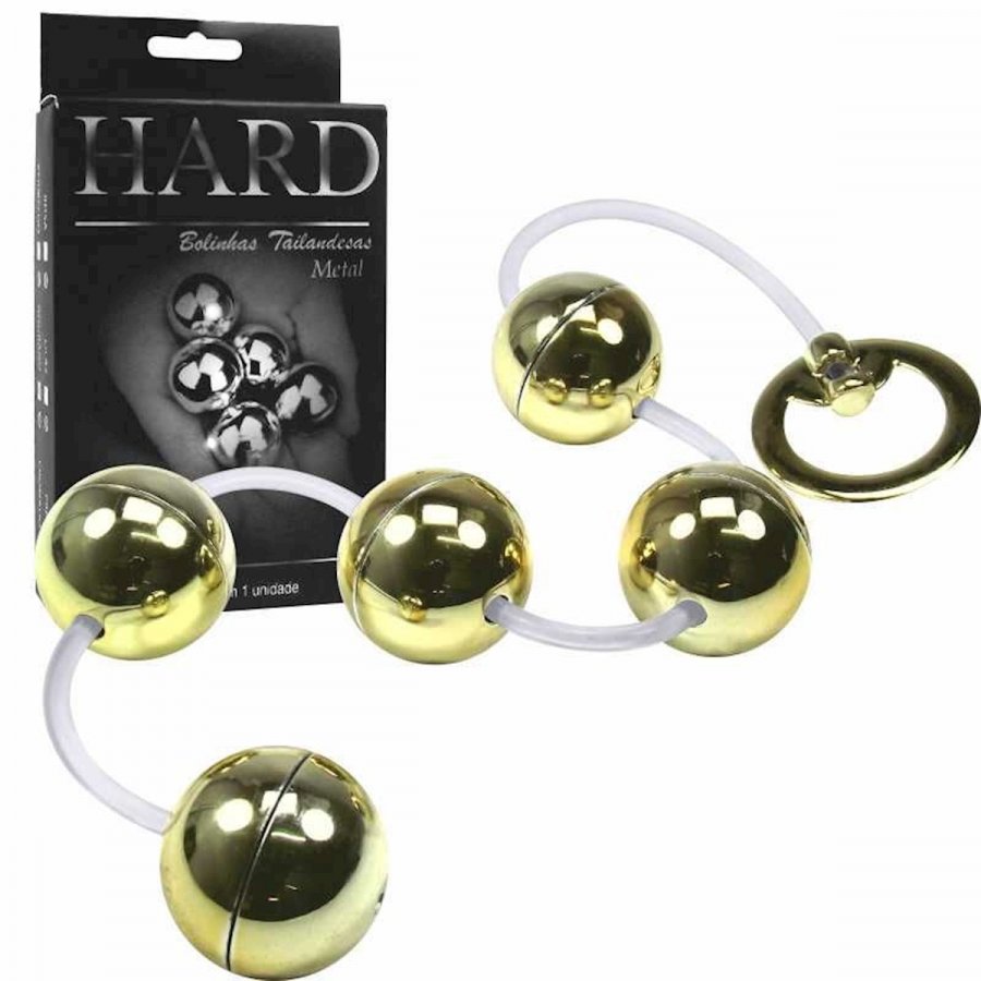 Foto do produto Bolinha Tailandesa Metal Hard - Dourada 2,4cm