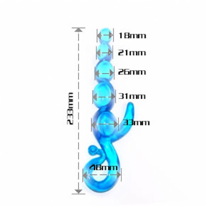 Foto do produto Plug Anal Esferas em Jelly Azul