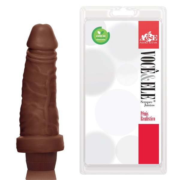 Foto do produto Pênis com Vibro Modelo 17 x 4cm (Marrom)