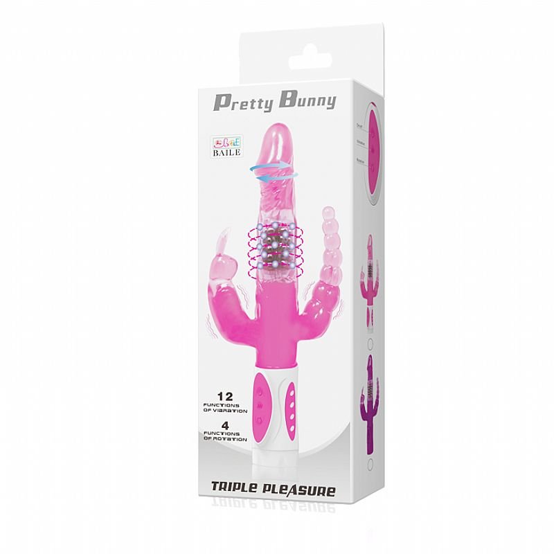 Foto do produto Vibrador Rotativo Triplo Pretty Bunny