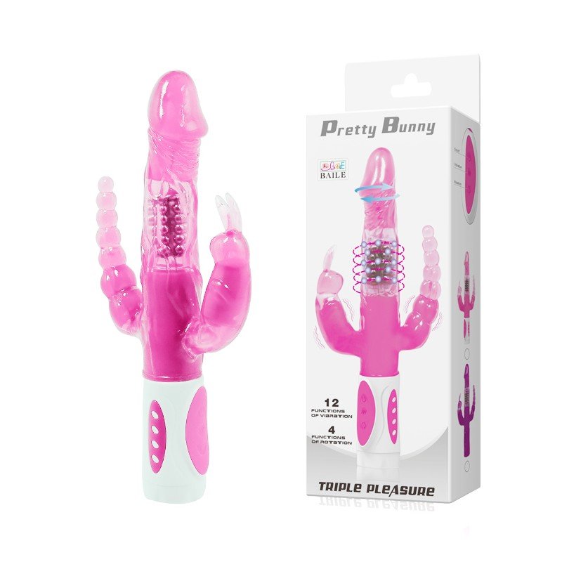 Foto do produto Vibrador Rotativo Triplo Pretty Bunny