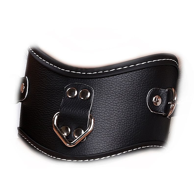 Foto do produto Coleira com Algemas Interligadas em Couro Sintético