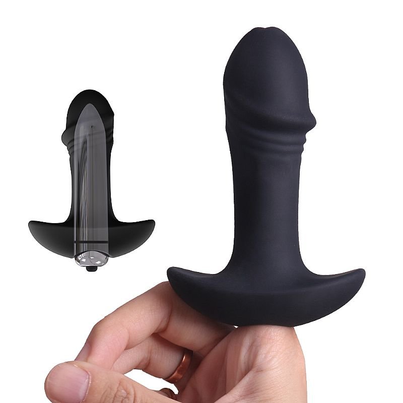 Foto do produto Plug Anal Pequeno em Silicone com Vibro 10cm