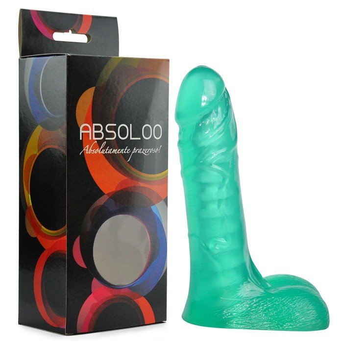 Foto do produto Pênis Realístico 18cm com Escroto, Vértebras e Aroma de Hortelã