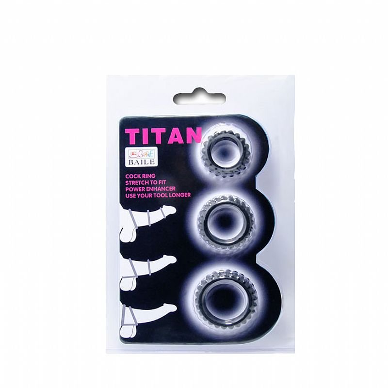 Foto do produto TITAN Anel Peniano Borracha Kit 3 PC