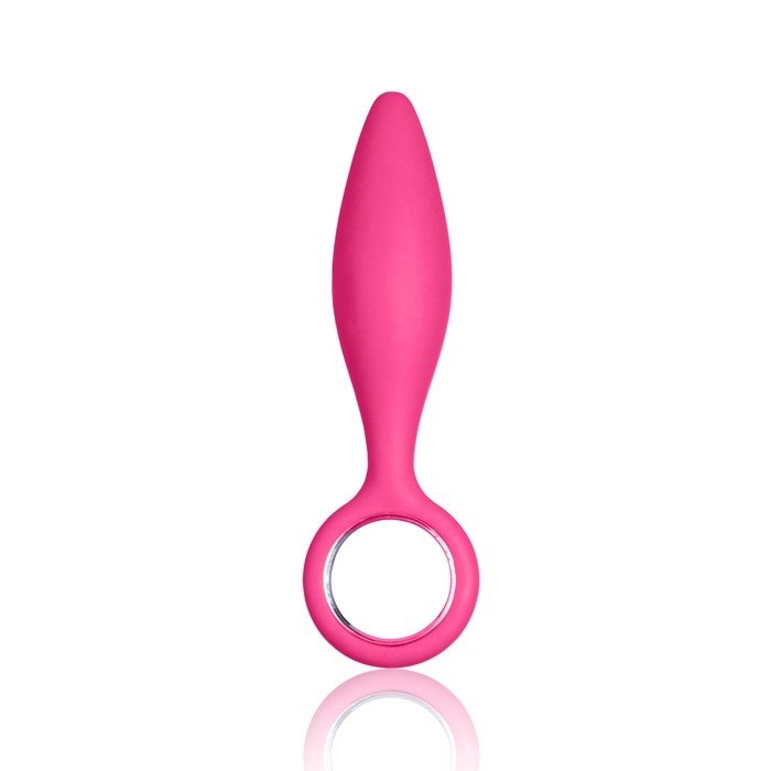 Foto do produto Plug Anal Choke - Silicone Pink com Alça de Metal