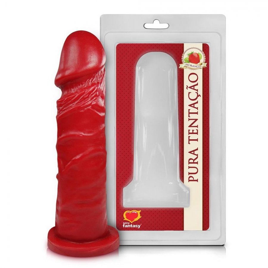 Foto do produto Pênis de Silicone com Aroma de Morango 15x 4cm