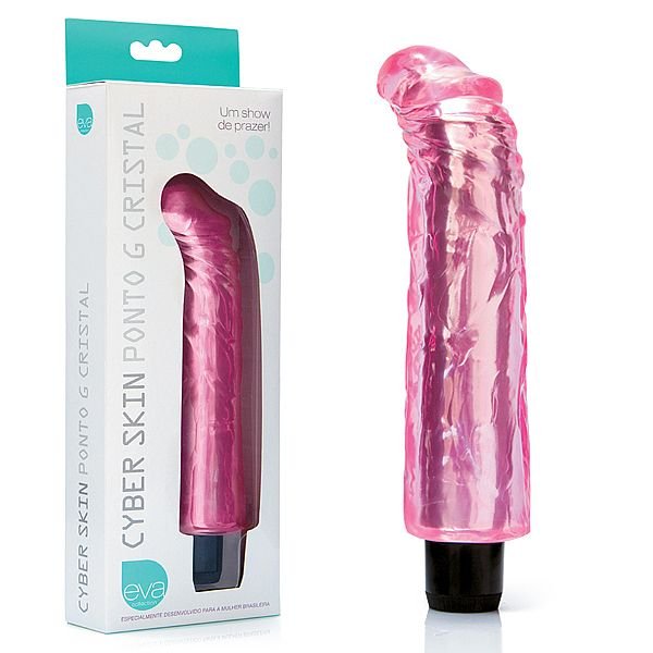 Foto do produto Vibrador em Cyberskin Cristal Extra Macio - Ponto G 20cm