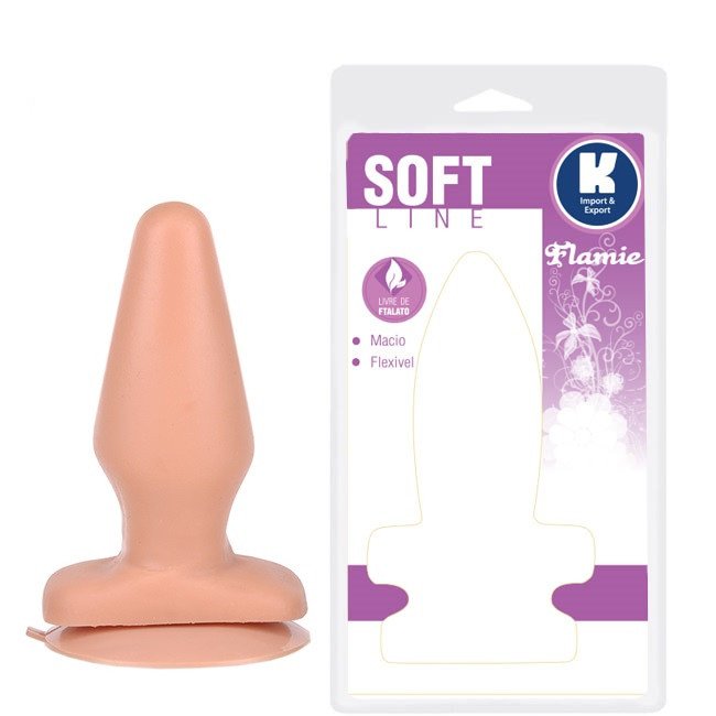 Foto do produto Plug Anal Torpedo Iniciantes com Ventosa 13,5 x 5cm