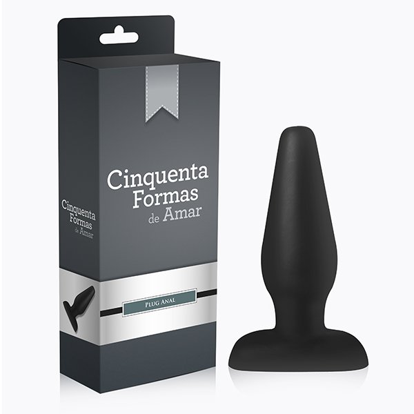 Foto do produto Plug Anal Preto - 50 Formas de Amar 14,5x5cm
