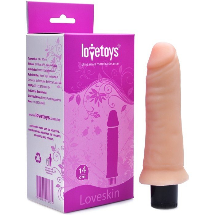 Foto do produto Pênis Realístico em Cyberskin com Vibrador 18x4cm