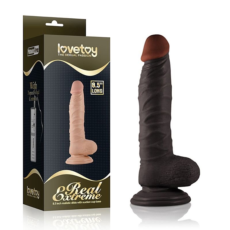 Foto do produto Pênis Real Extreme Preto 20x3,5cm - Lovetoy