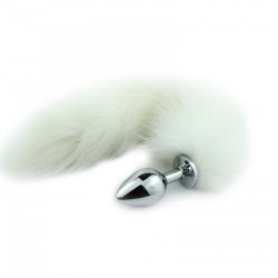 Plug Pequeno Rabinho Branco